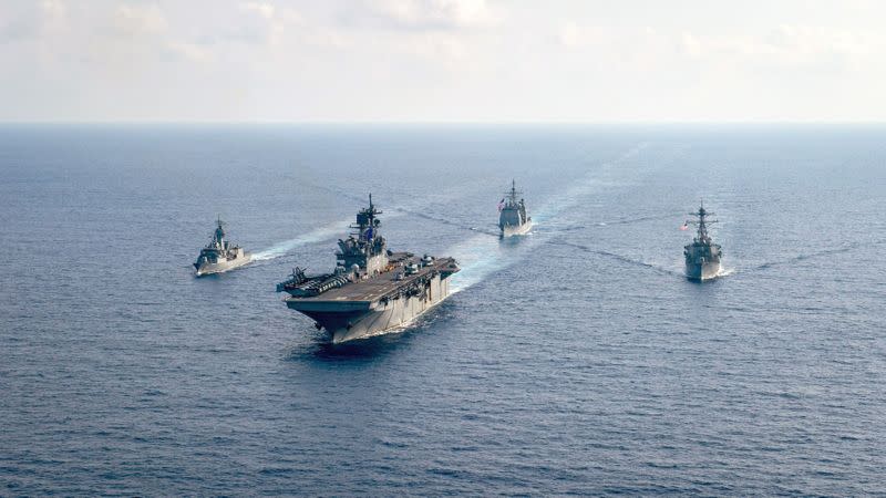 U.S. Navy and Royal Australian Navy team up in the South China Sea