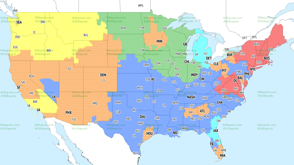 NFL Week 1 broadcast maps