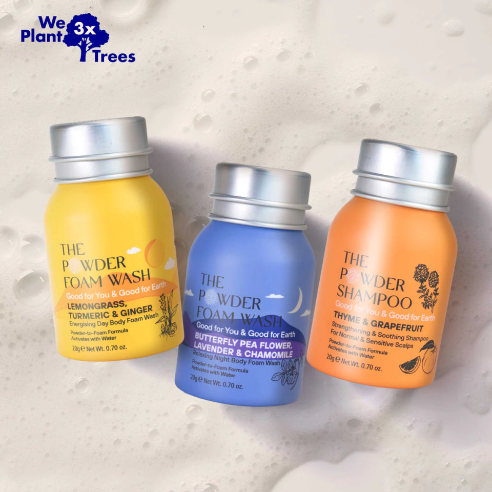 The Powder Shampoo Sustainable Shower Routine Trial Bundle (3 x 20g). PHOTO: Robinsons