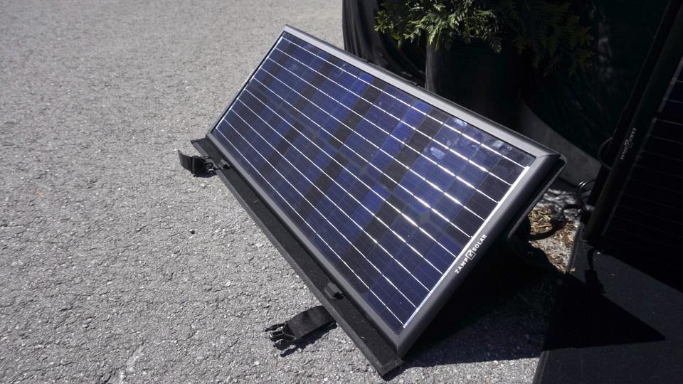 Zamp Solar's portable solar panel at work