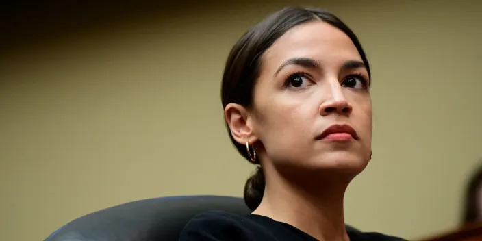 Democratic Rep. Alexandria Ocasio-Cortez of New York at a House Oversight Committee hearing on Capitol Hill in Washington in July 2019.