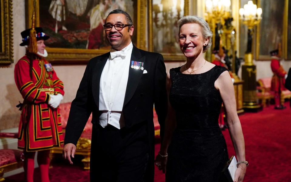 James with his wife Susie - Victoria Jones/Pool via REUTERS