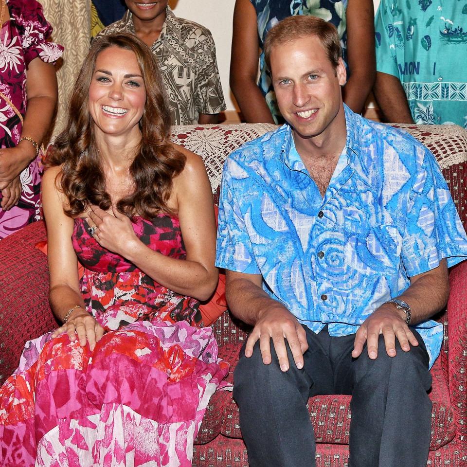 <p>In the first royal visit to the commonwealth since 1982, Kate and William were welcomed by the people in the Polynesian country with aplomb. They had a ton of fun, even dancing with the ladies at a traditional Vaiku Falekaupule ceremony. </p>