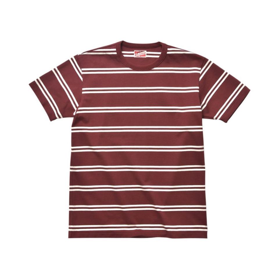 <p><a href="https://therealmccoys.com/collections/tops/products/double-stripe-tee-brick" rel="nofollow noopener" target="_blank" data-ylk="slk:Shop Now;elm:context_link;itc:0;sec:content-canvas" class="link ">Shop Now</a></p><p>Double Stripe Tee</p><p>therealmccoys.com</p><p>$125.00</p>