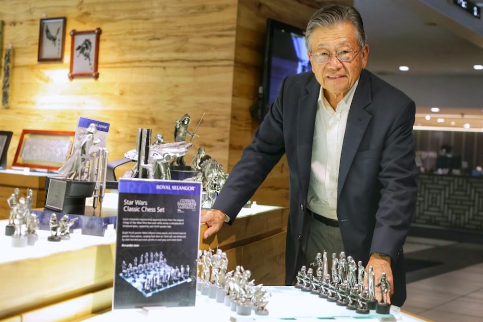 The septuagenarian is best known for being chairman of luxury pewter group Royal Selangor. — Picture by Ahmad Zamzahuri
