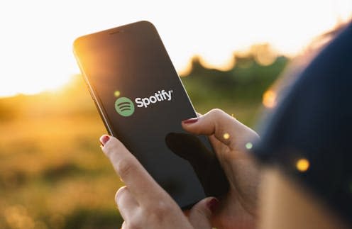 <span class="caption">Could this be the start of a golden era for Spotify?</span> <span class="attribution"><a class="link " href="https://www.shutterstock.com/image-photo/berlin-germany-july-2019-woman-holding-1483917947" rel="nofollow noopener" target="_blank" data-ylk="slk:r.classen/Shutterstock;elm:context_link;itc:0;sec:content-canvas">r.classen/Shutterstock</a></span>