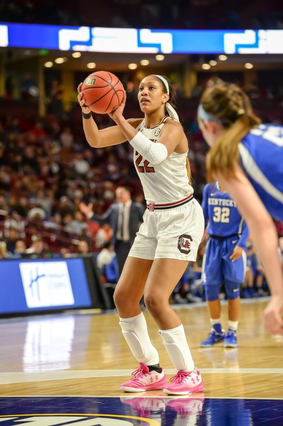 <h1 class="title">COLLEGE BASKETBALL: MAR 04 SEC Women's Tournament - South Carolina v Kentucky</h1><cite class="credit">Icon Sportswire/Getty Images</cite>