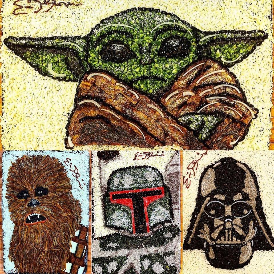 Eric Palmieri, of D. Palmieri's Bakery in Johnston, R.I., is a force to be reckoned with when it comes to pizza artistry. Here, the Star Wars fan tackles characters from the Star Wars universe.