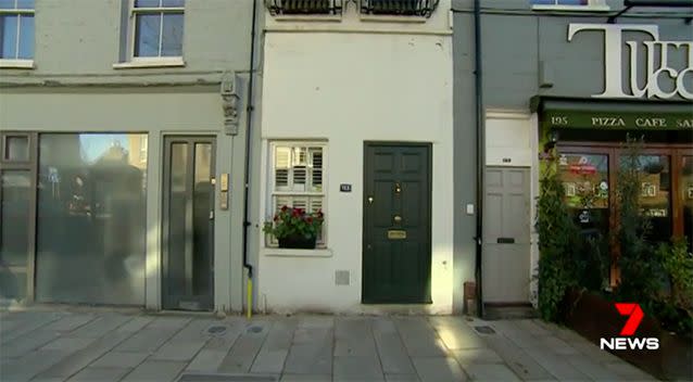 The home has been dubbed the 'Slim House' for it's width of 231cm. Source: 7 News