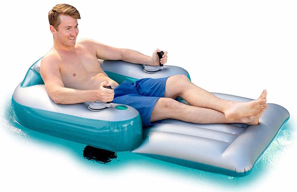 Poolcandy Splash Runner Motorized Inflatable Swimming Pool Lounger (Photo: Amazon)