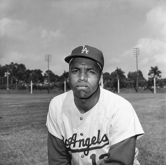 Tommy Davis, outfielder of the Los Angeles Dodgers, is shown March 18, 1964. (AP Photo/Robert H. Houston)