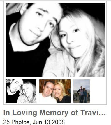 <strong>June 13, 2008</strong> - Arias posted a photo gallery on her MySpace page titled "In Loving Memory of Travis."