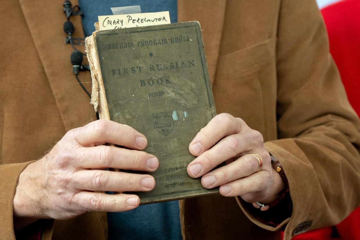 The book that Mark Perelmuter is returning to St. Matthews-Elin Library 100 years after his grandmother had checked it out.