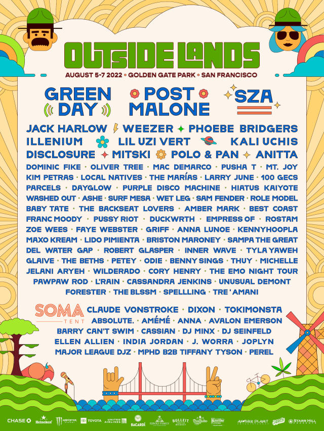 Outside Lands 2022 Lineup Revealed Post Malone, Lil Uzi Vert, SZA