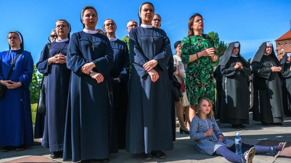 Monjas y laicas, en un acto religioso en Irak.