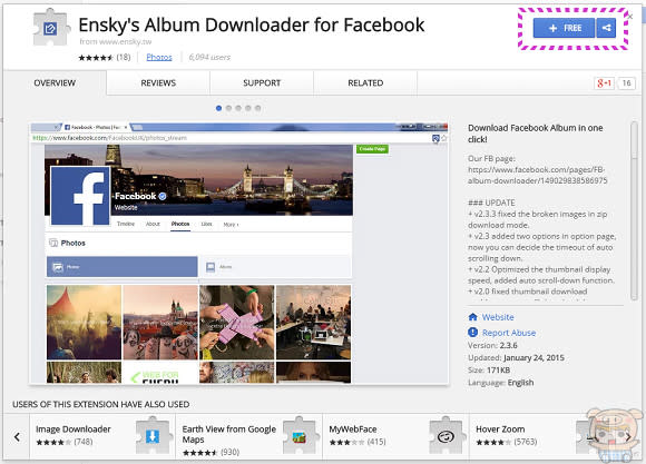 Facebook大當機好可怕 快用這招備份您的FB照片 Ensky's Album Downloader for Facebook