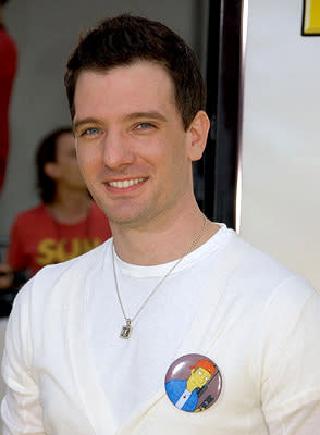 J C Chasez at the Los Angeles premiere of 20th Century Fox's The Simpsons Movie