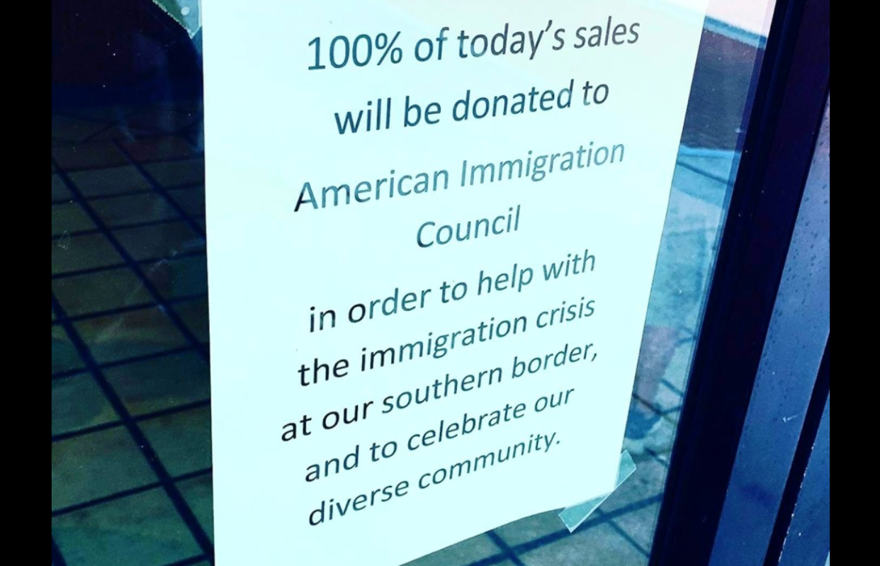 On the same day President Donald Trump was hosting a rally in Greenville, North Carolina, a restaurant owner promised that 100 percent of the proceeds would go to an immigration nonprofit. (Photo: Facebook)