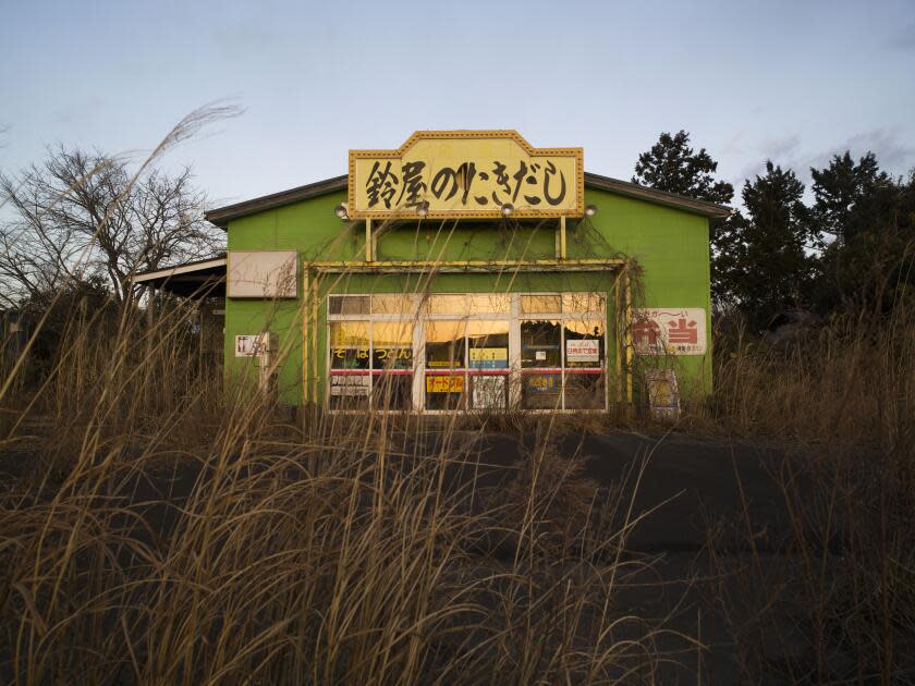 Abandoned restaurant in the nuclear exclusion zone in Fukushima, Japan