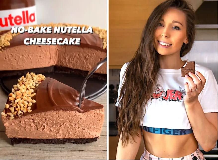 Eloise Head zeigt euch ein Rezept für einen Nutella-Cheesecake, der ohne Backen zubereitet werden kann. 