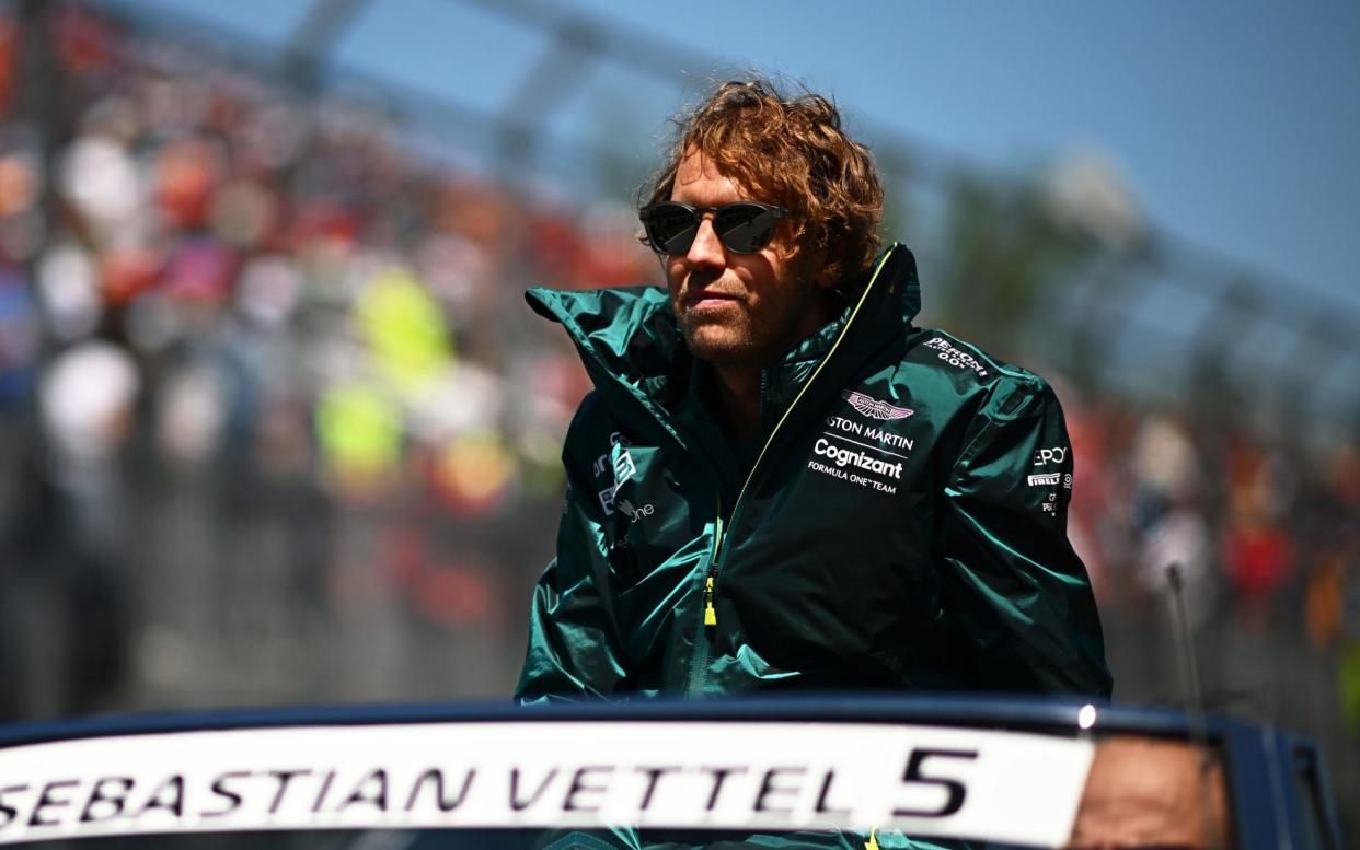 Sebastian Vettel of Germany and Aston Martin F1 Team looks on from the drivers parade ahead of the F1 Grand Prix of Canada at Circuit Gilles Villeneuve on June 19, 2022 in Montreal, Quebec. - GETTY IMAGES