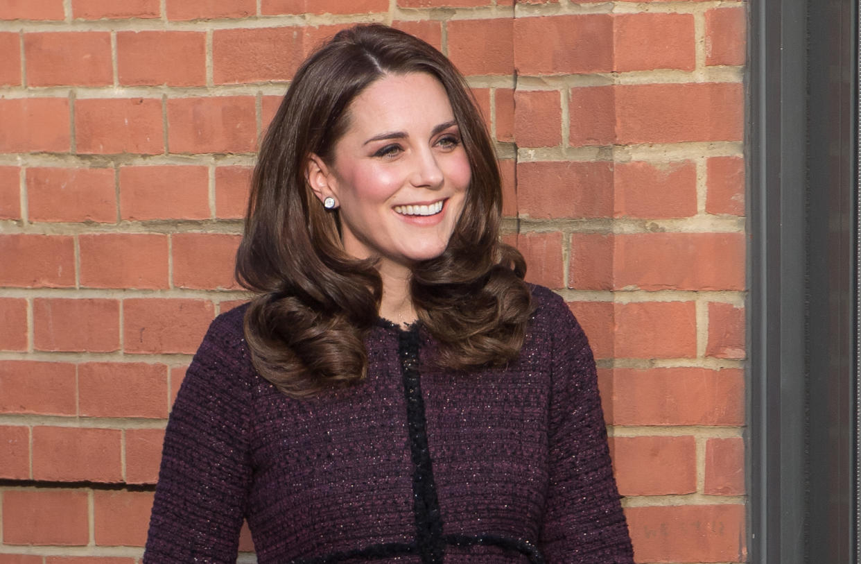 The Duchess of Cambridge recycled one of her maternity looks (Photo: Getty Images)