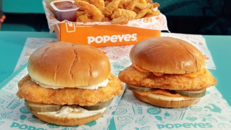 Flounder sandwich from Popeyes
