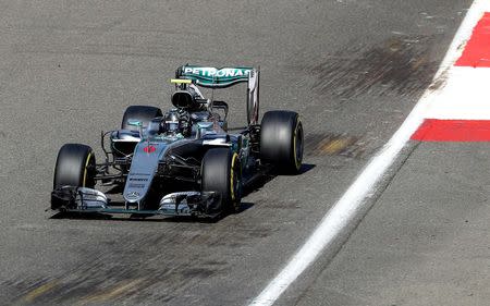 Belgium Formula One - F1 - Belgian Grand Prix 2016 - Francorchamps, Belgium - 27/8/16 - Mercedes' Nico Rosberg of Germany during the final practice session. REUTERS/Yves Herman