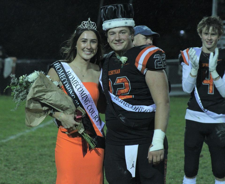 Seniors Libby VanFleet and Dylan Balazovic were named Cheboygan Area High School's 2023 Homecoming queen and king during halftime of Friday night's football clash between the Chiefs and Boyne City at Western Avenue Field.