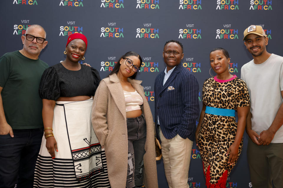 Yoel Keenan, CEO of Africori, Yolanda Sangweni,Vice President of Programming and New Content at NPR, Amapiano Artist Pabi Cooper, Jerry Mpufane, President of South African Tourism North America, Manaileng Maphike, Attorney at Maphike Attorneys Inc., and Devon Peterson, Creative Director at Africori