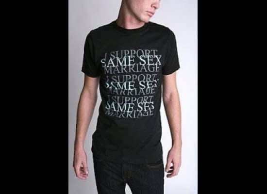 Amidst the dealings of Proposition 8 in 2008, Urban Outfitters began selling shirts that said, "I Support Same-Sex Marriage." The shirts were pulled a week later.     (Courtesy photo)  