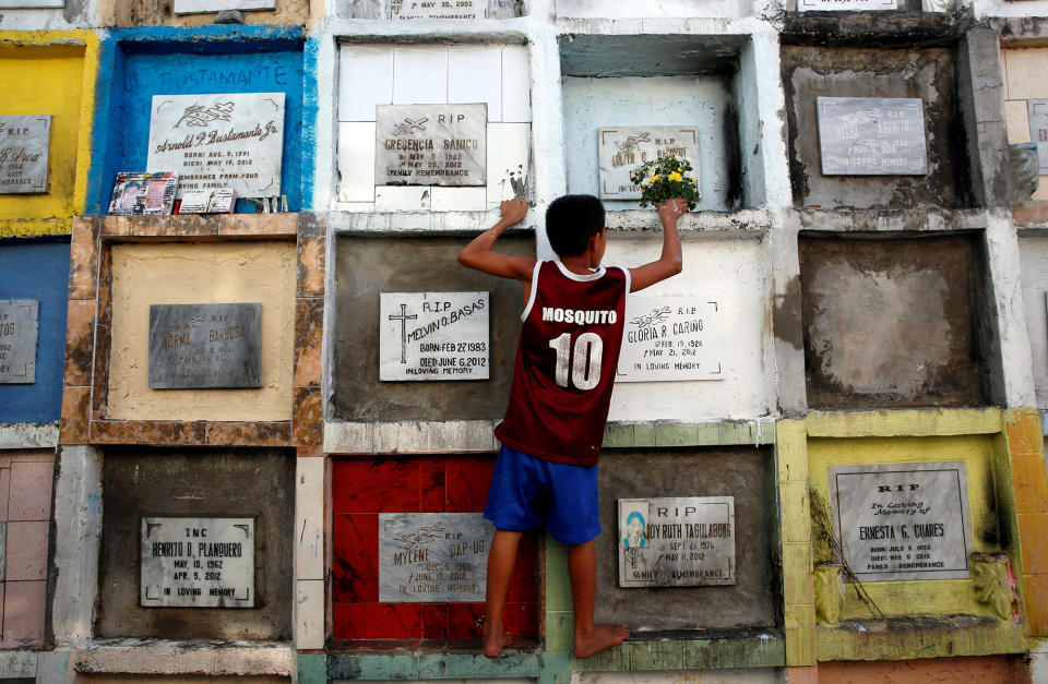 All Saints Day preparations in Manila, Philippines