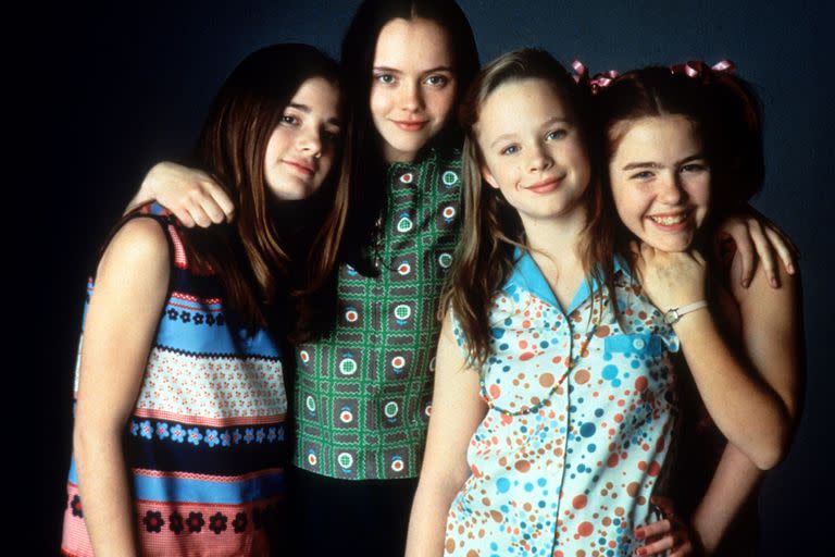 Gaby Hoffmann, Christina Ricci, Thora Birch y Ashleigh Aston Moore, protagonistas del film de 1995, Amigas para siempre