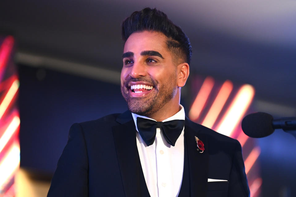 LONDON, ENGLAND - NOVEMBER 11: Dr Ranj Singh speaks on stage at the European Diversity Awards at Intercontinental Hotel on November 11, 2022 in London, England. (Photo by Joe Maher/Getty Images)