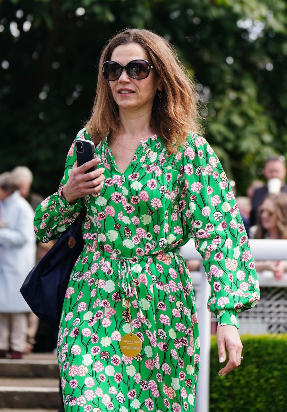 Starmer opted for another Me+Em dress to the Coral Summer Festival at Sandown Park Racecourse, Esher, over the weekend (Zac Goodwin/PA Wire)