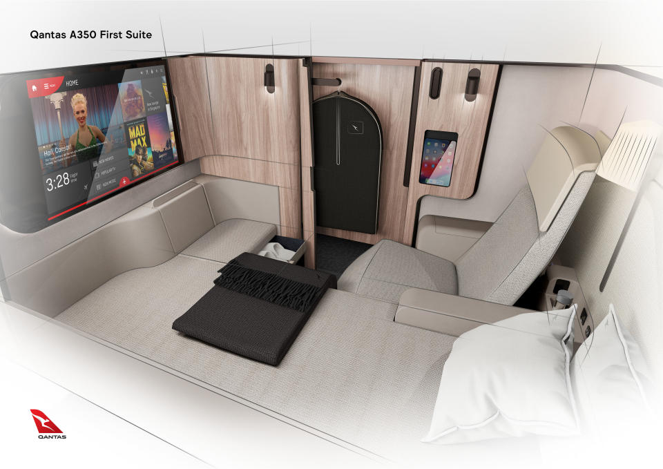 Artist's impression of Airbus A350-1000 cabin.