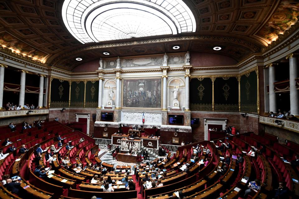 <p>A general view of a session at the French National Assembly in Paris.</p> (STEPHANE DE SAKUTIN/AFP/Getty Images)