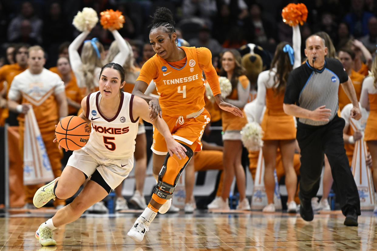 Georgia Amoore dropped a career-high 29 to lead Virginia Tech to the Elite Eight.