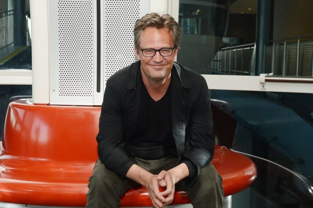 Actor Matthew Perry Rides The High Roller At The LINQ Promenade In Las Vegas - Credit: Denise Truscello/WireImage