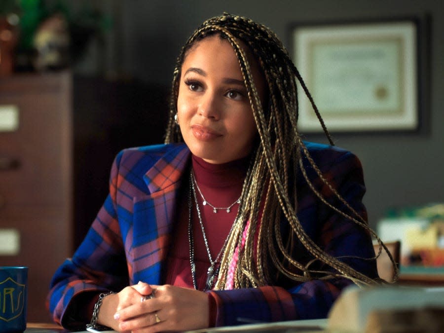 Vanessa Morgan as Toni Topaz on season five, episode 17 of "Riverdale."