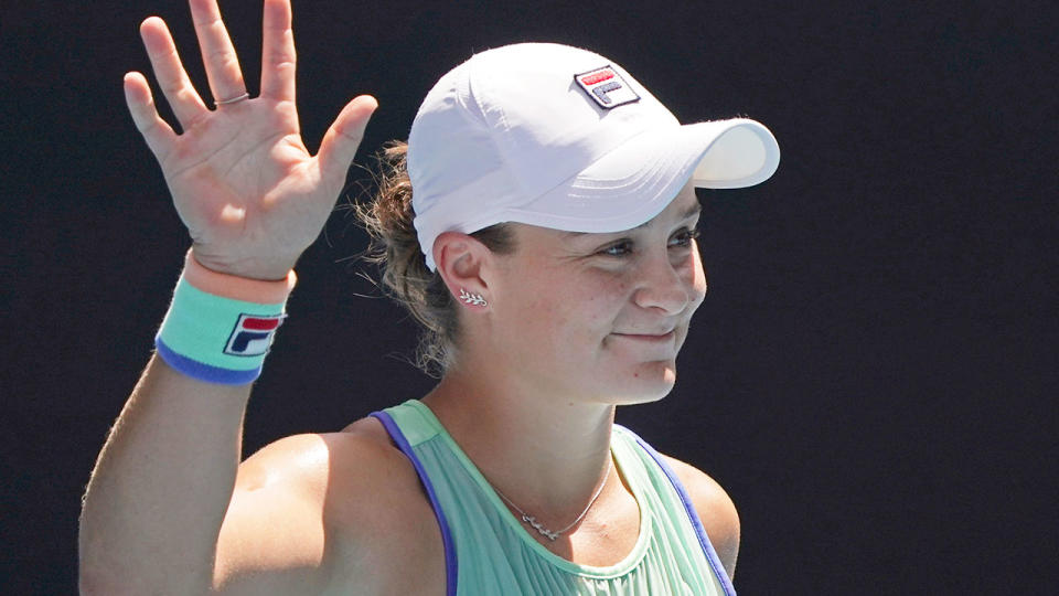 Pictured here, Aussie tennis star Ash Barty.