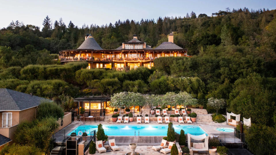 <p>Courtesy of Auberge du Soleil</p><p>Inspired by the south of France. Infused with California soul. Exceptional outdoor dining. Luxurious residential-style accommodations.</p><p>Showcasing breathtaking views, Auberge du Soleil is the dream of French restaurateur Claude Rouas. In 1981, with business partner Bob Harmon, Rouas opened Napa Valley’s first fine-dining restaurant, designed to reflect a taste of Provence in California wine country. The immediate success prompted the addition of “The Inn of the Sun” five years later. Nestled within a terraced, sun-kissed hillside amid 33 acres of heritage olive and oak trees, the hotel’s 50 contemporary guestrooms and suites effortlessly blend relaxed sophistication with understated elegance, earning a long-standing reputation as wine country’s most iconic luxury property.</p><p>For many, the name Auberge du Soleil is synonymous with wine country cuisine. Founded in 1981 by visionary French restaurateur Claude Rouas as Napa Valley’s first fine-dining establishment, The Restaurant has maintained its legacy as a “must experience” culinary destination for more than 40 years. Executive Chef Robert Curry sources the freshest ingredients from local purveyors, harvested at their peak of flavor, to create delicious dishes that showcase the region's best seasonal ingredients.</p><p>Join us on the Terrace of The Restaurant for Chef Curry's new two- or three-course prix fixe lunch menu, or indulge in a three- or four-course prix fixe or six-course tasting menu for dinner. Set the tone for your full sensory experience with a palate pleasing aperitif, a French-inspired cocktail or a glass of bubbles selected from our tableside Champagne Cart, all while savoring the panoramic view. Choose a Napa Valley favorite from our extensive wine list, or allow us to create a custom pairing for each course with the perfect complement of regional and international wines. We look forward to creating a life-long dining memory you'll linger over long after your final sip.</p><p><a href="https://aubergeresorts.com/aubergedusoleil/" rel="nofollow noopener" target="_blank" data-ylk="slk:Click here to make a reservation;elm:context_link;itc:0;sec:content-canvas" class="link ">Click here to make a reservation</a></p>