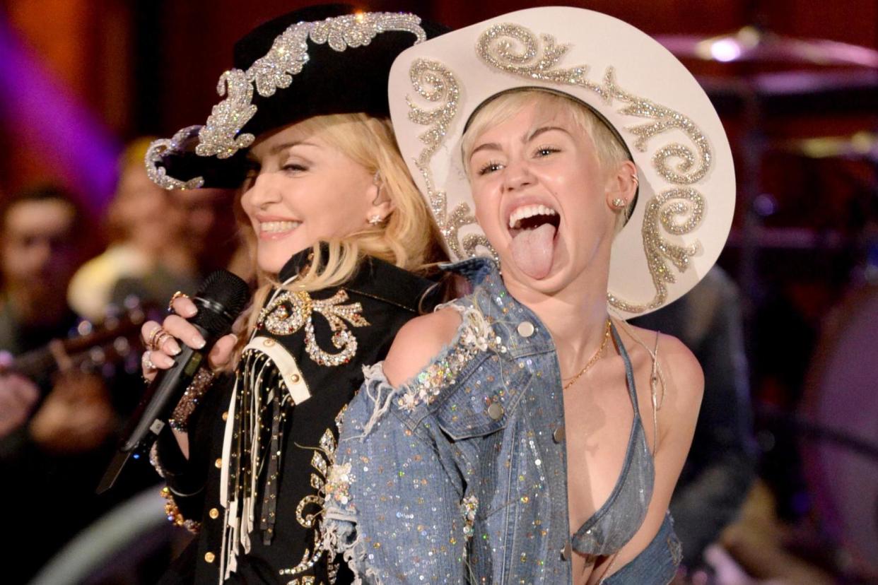 Madonna has posted a comment in support of Miley Cyrus: Jeff Kravitz/Getty