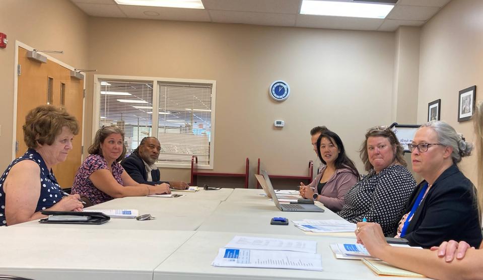 The Erie County Library Advisory Board convened its regular board meeting on Aug. 17 at the Millcreek Branch Library. Erie County Public Library Director Karen Pierce is on the far right.