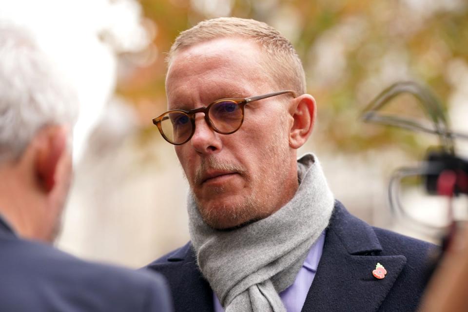 Laurence Fox arriving at the Royal Courts of Justice during the trial last year (PA) (PA Wire)