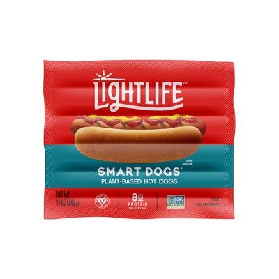 1) Lightlife Smart Dogs Plant-Based Hot Dogs