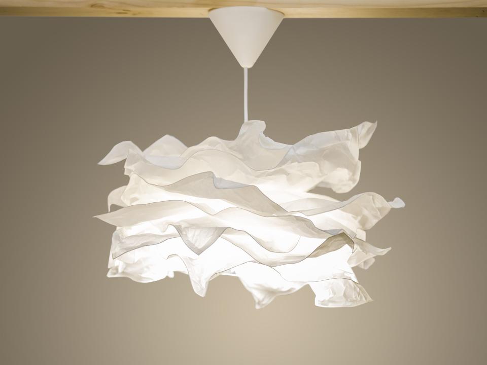 ikea esque paper light shade pendant light