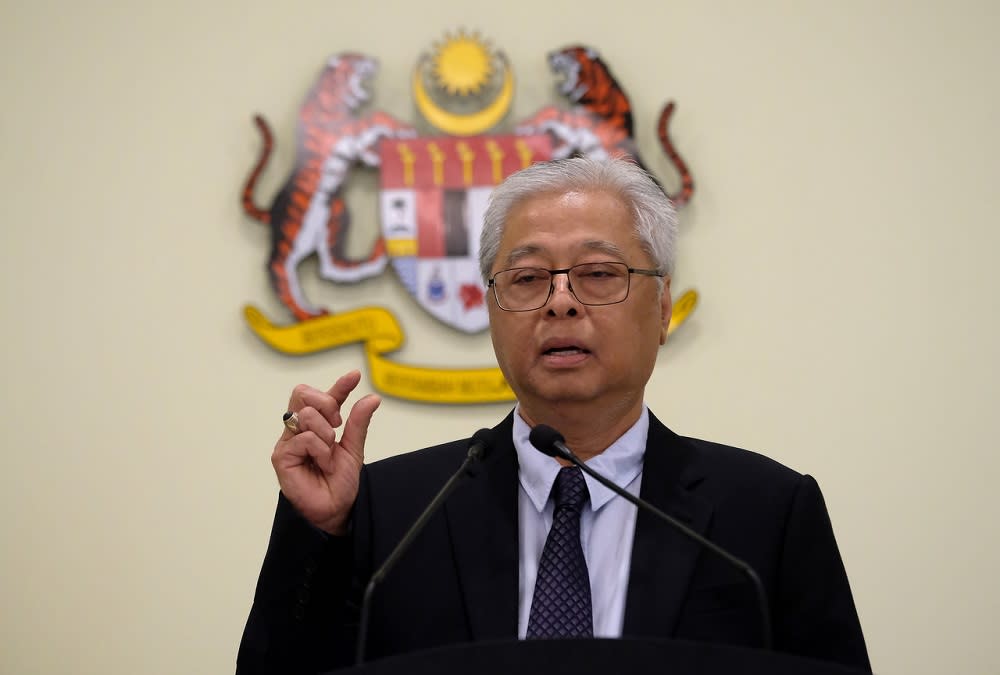 Datuk Seri Ismail Sabri Yaakob speaks during a press conference in Putrajaya March 19, 2020. — Bernama pic