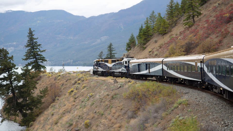 Railbookers' 80-day trip around the world will include a ride on Canada's Rocky Mountaineer train. - Ian Clarke/Alamy Stock Photo