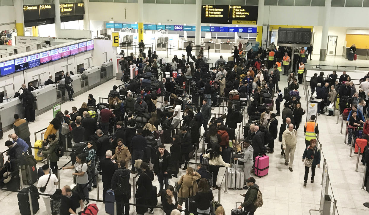 <em>The drone attack in December brought Gatwick Airport to a standstill (Picture: AP/Kirsty Wigglesworth, File)</em>